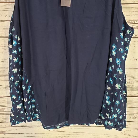 Catherines Sleep Wear Women's New with Tag Blue Floral Tank Top Size 5X - Picture 3 of 11
